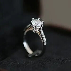 ?? Trendy Zircon Hollow Carved Vintage Wedding Ring for Women/Man, EVGG1448